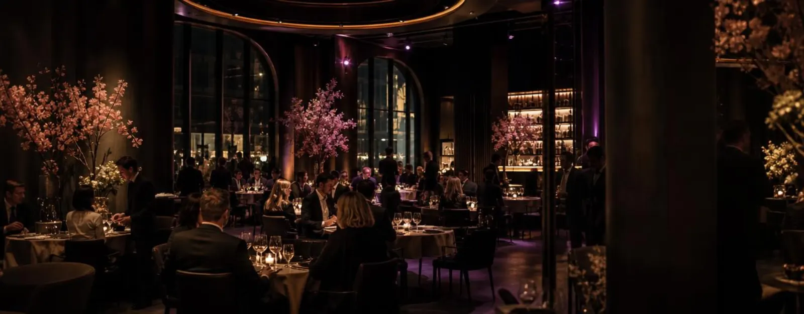 Elegant restaurant opening night