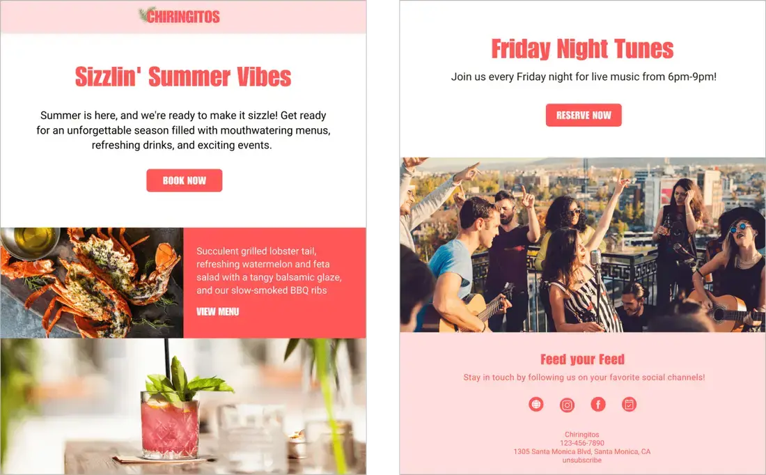 5 Restaurant Email Marketing Templates You Can Copy Right Now