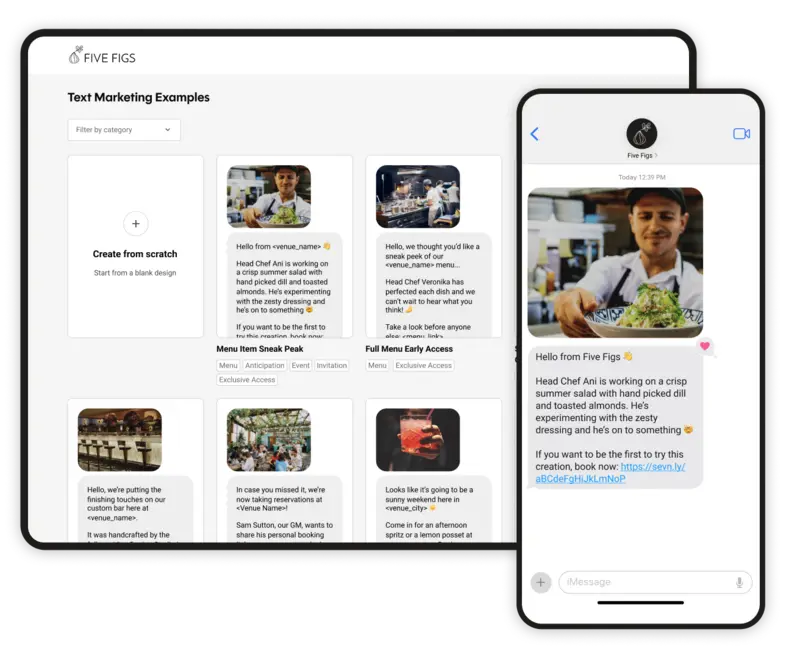 text marketing templates