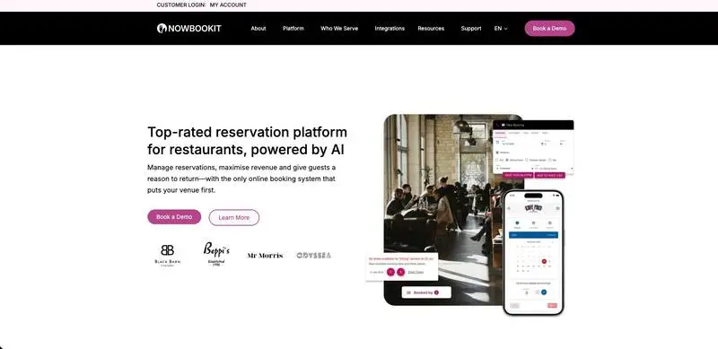 nowbookit-ai-reservation-platform-restaurants-homepage