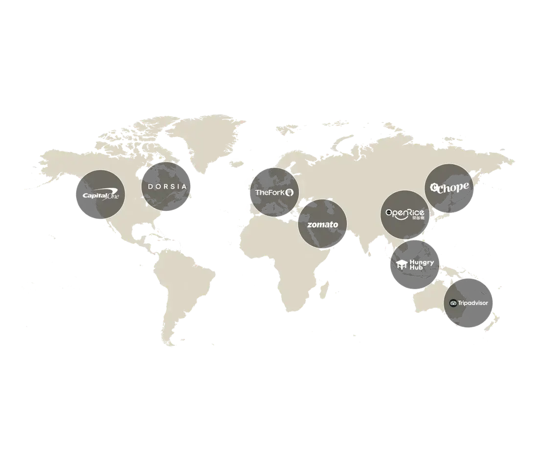 Photo of the world with locations